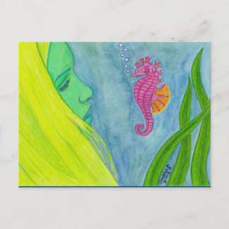 "Hallo, Little Seahorse" door Daedelys Briefkaart