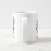 hallo LLAMA! Cute Little Llama en Cactus Grote Koffiekop (Achterkant)