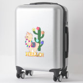 hallo! Llama en Cactus | Fysische llama Sticker (Koffer)