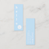 HALLO LOGO MODERN SIMPLE LARGE MINI VISITEKAARTJE (Voorkant / Achterkant)