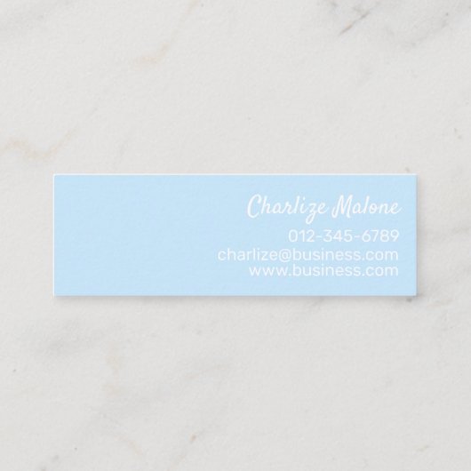 HALLO LOGO MODERN SIMPLE LARGE MINI VISITEKAARTJE (Achterkant)