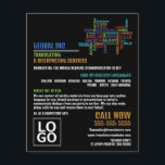 hallo Logo, vertaler en tolk Flyer<br><div class="desc">hallo Logo,  vertaler en tolk Adverteren brochures door de Visitekaartje winkel.</div>