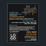 hallo Logo, vertaler en tolk Flyer<br><div class="desc">hallo Logo,  vertaler en tolk Adverteren brochures door de Visitekaartje winkel.</div>