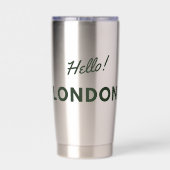 Hallo Londen Geïsoleerde Drinkbeker (Achterkant)