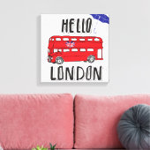 hallo Londen | Handtekenteken met baarmoeder Canvas Afdruk (Insitu (Woonkamer))