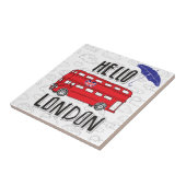 hallo Londen | Handtekenteken met baarmoeder Tegeltje (Zijkant)