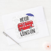 hallo Londen | Handtekenteken met baarmoeder Vierkante Sticker (Envelop)