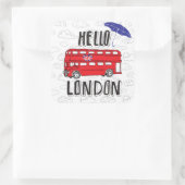 hallo Londen | Handtekenteken met baarmoeder Vierkante Sticker (Tas)