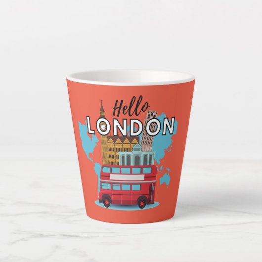 hallo Londen Latte Mok (Voorkant)
