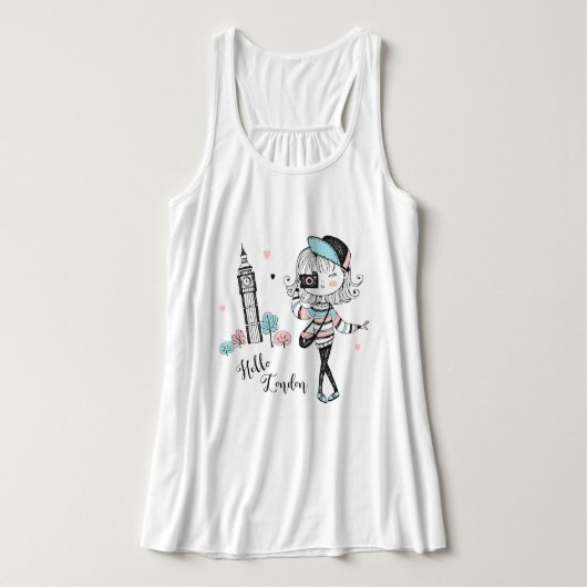 hallo Londen Tanktop (Design voorkant)