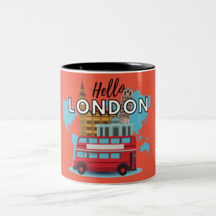 hallo Londen Tweekleurige Koffiemok