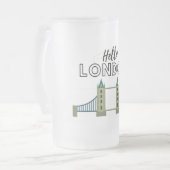 hallo London Frosted Glass Beer Mok (Voorkant links)