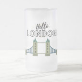 hallo London Frosted Glass Beer Mok (Center)