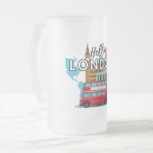 hallo London Frosted Glass Beer Mok (Voorkant links)
