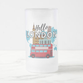 hallo London Frosted Glass Beer Mok