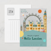 hallo London Holiday & Seasonal Briefkaart (Voorkant / Achterkant)
