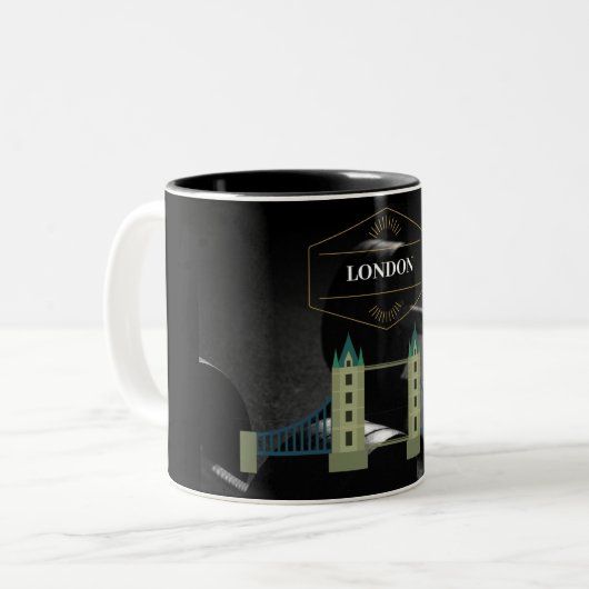 hallo London Two-Tone Coffee Mok (Voorkant links)