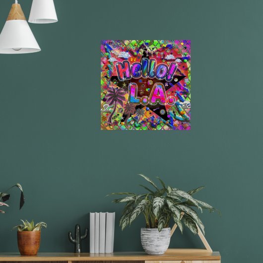 Hallo Los Angeles Poster! Poster (Woonkamer 1)