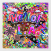 Hallo Los Angeles Raamsticker! Raamsticker (Vel)
