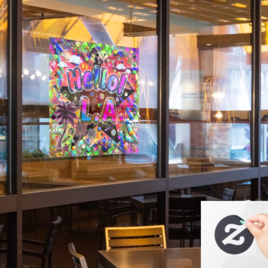 Hallo Los Angeles Raamsticker! Raamsticker (Restaurant Raam)