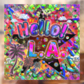 Hallo Los Angeles Raamsticker! Raamsticker (Vel 2)