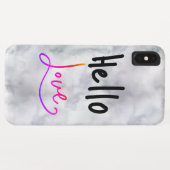 hallo Love Funny Typography Marble Case-Mate iPhone Case (Achterkant (horizontaal))