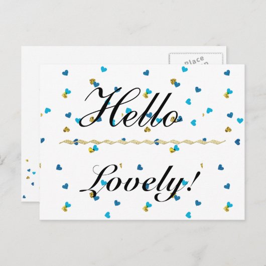 hallo Lovely Briefkaart (Voorkant / Achterkant)