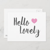 hallo Lovely Briefkaart (Voorkant / Achterkant)