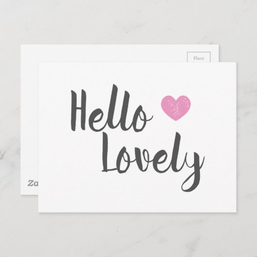 hallo Lovely Briefkaart (Voorkant / Achterkant)