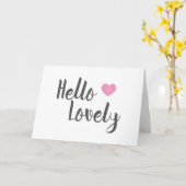 hallo Lovely Kaart (Gele Bloem)