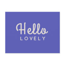 hallo Lovely | Modern Blue Stylish Trendy Retro