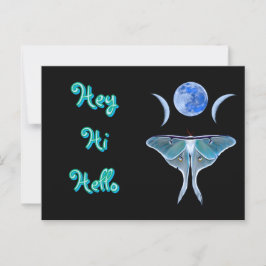 Hallo Luna Moth Triple Moon Hey Hi Briefkaart