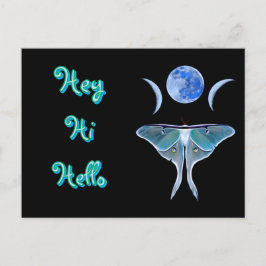 Hallo Luna Moth Triple Moon Hey Hi Briefkaart