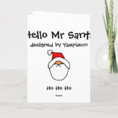 Hallo M. Santa Feestdagen Kaart (Achterkant)