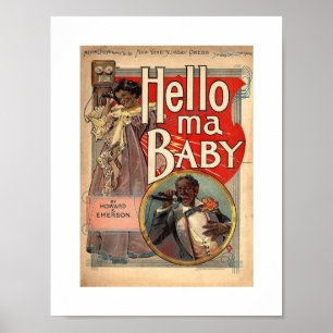 hallo ma Baby, blad Music 1900  Poster