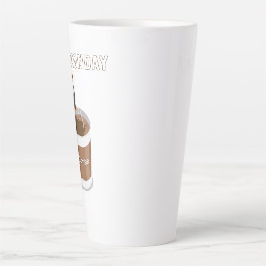 Hallo Maandag kan niet genoeg koffie krijgen Latte Mok (Voorkant)