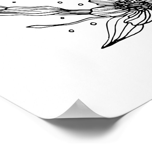 hallo Maart Lijn Art Poster (Hoek)