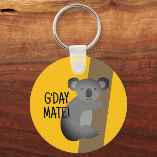 Hallo maat leuk Australische koala beer tekening n Sleutelhanger