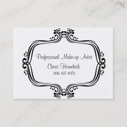Hallo, make-up artiest, Cheris Homchick Visitekaartje (Voorkant)