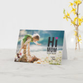 Hallo mam. Je bent Geweldige. Moederdag Cadeau. Kaart (Gele Bloem)