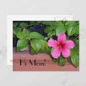 Hallo mama! Bloem Briefkaart (Voorkant / Achterkant)