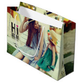 Hallo mama. Je bent Geweldige. Moederdag Cadeau. Groot Cadeauzakje (Voorkant Gekanteld)