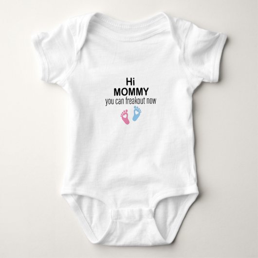 Hallo mama, je kunt nu vrijkomen, Baby Gift First  Romper (Voorkant)