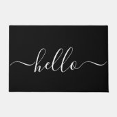 hallo Manuscript Zwart Witte Moderne Kleur Deurmat (Voorkant)