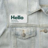 hallo Matig Minimaal Bosgroen Stijlvol Trendy Naamplaatje (In situ)