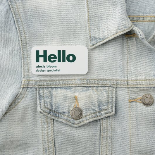 hallo Matig Minimaal Bosgroen Stijlvol Trendy Naamplaatje (In situ)