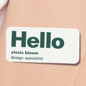 hallo Matig Minimaal Bosgroen Stijlvol Trendy Naamplaatje