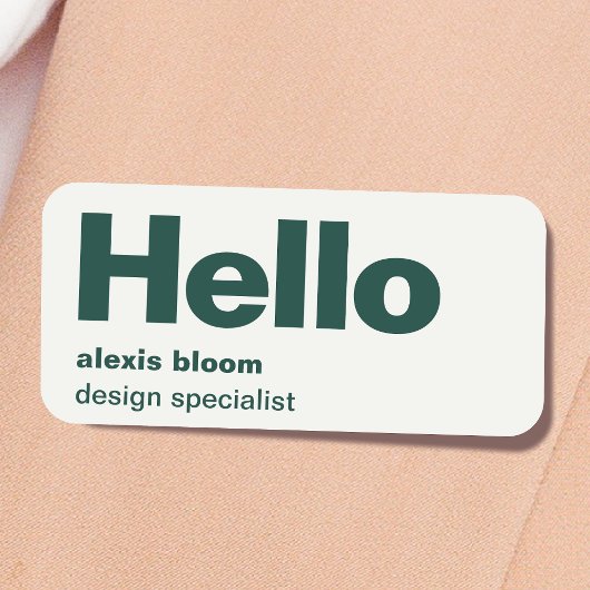hallo Matig Minimaal Bosgroen Stijlvol Trendy Naamplaatje