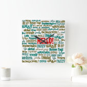 hallo (meerdere talen) - wandklok (Huis)