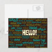 hallo (meertalige) Briefkaart (Voorkant / Achterkant)